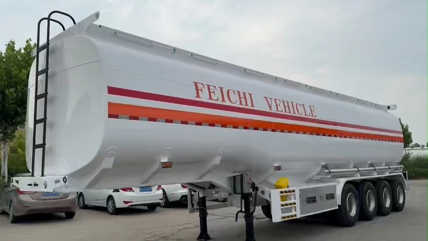 Полуприцеп-цистерна FeiChi, 4 оси, 54000 литров, 6 отсеков, для перевозки топлива, бензина и масла 1