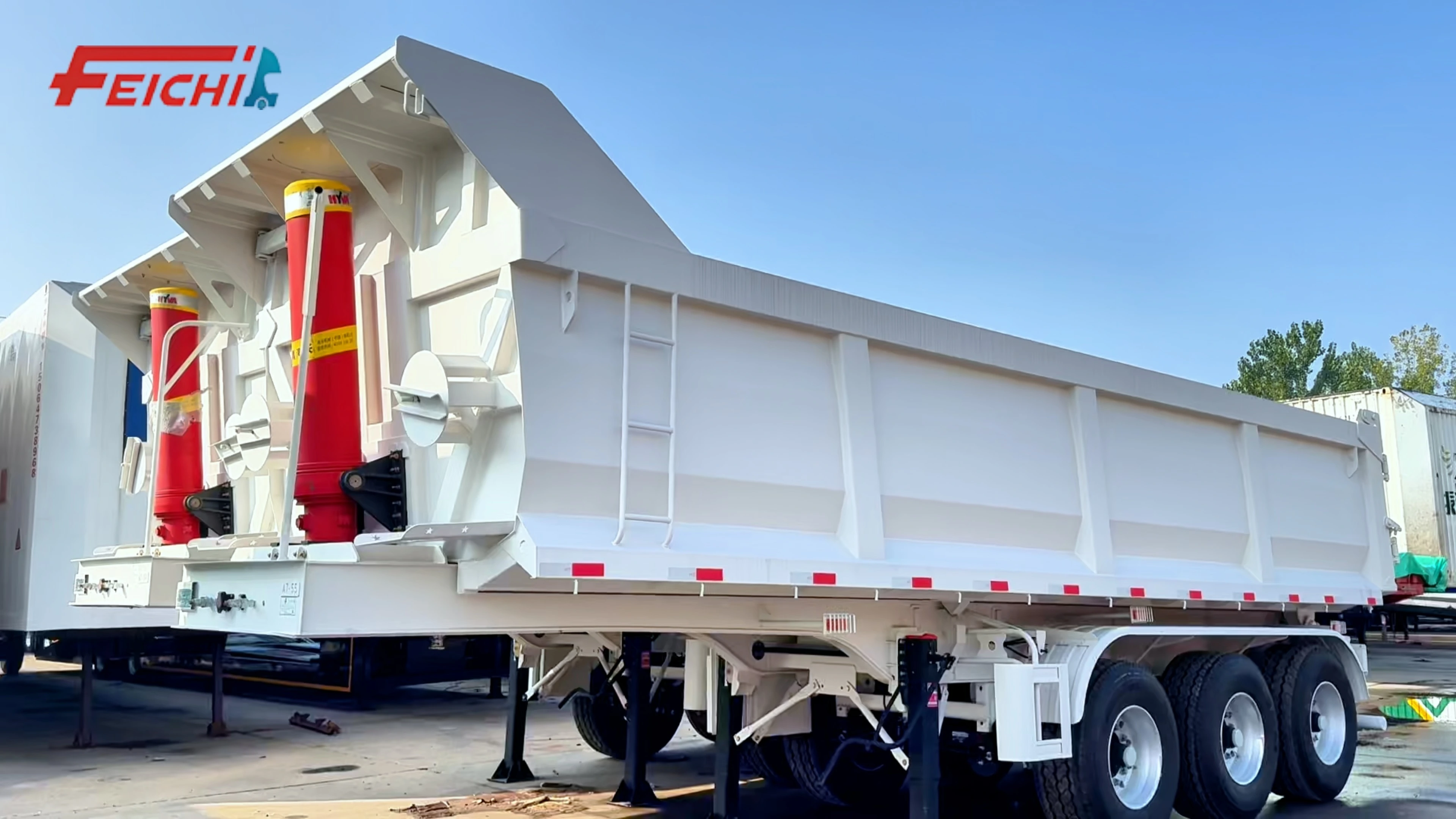 Dump Tipper Semi-Trailer 3 Axles U-Shape Rear Dump Tipping Semi Trailer With High Quality 1