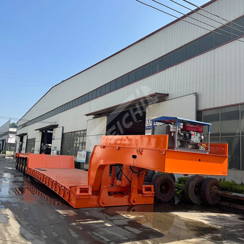 Lowflat Semi Trailer 5-axle Detachable Gooseneck Flexible Medium-heavy Equipment Hauling 1