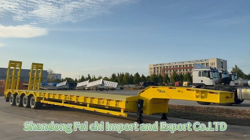 Low-Bed Semi-Trailer 4-Axle Customized for Africa Transport 80 Tons 1