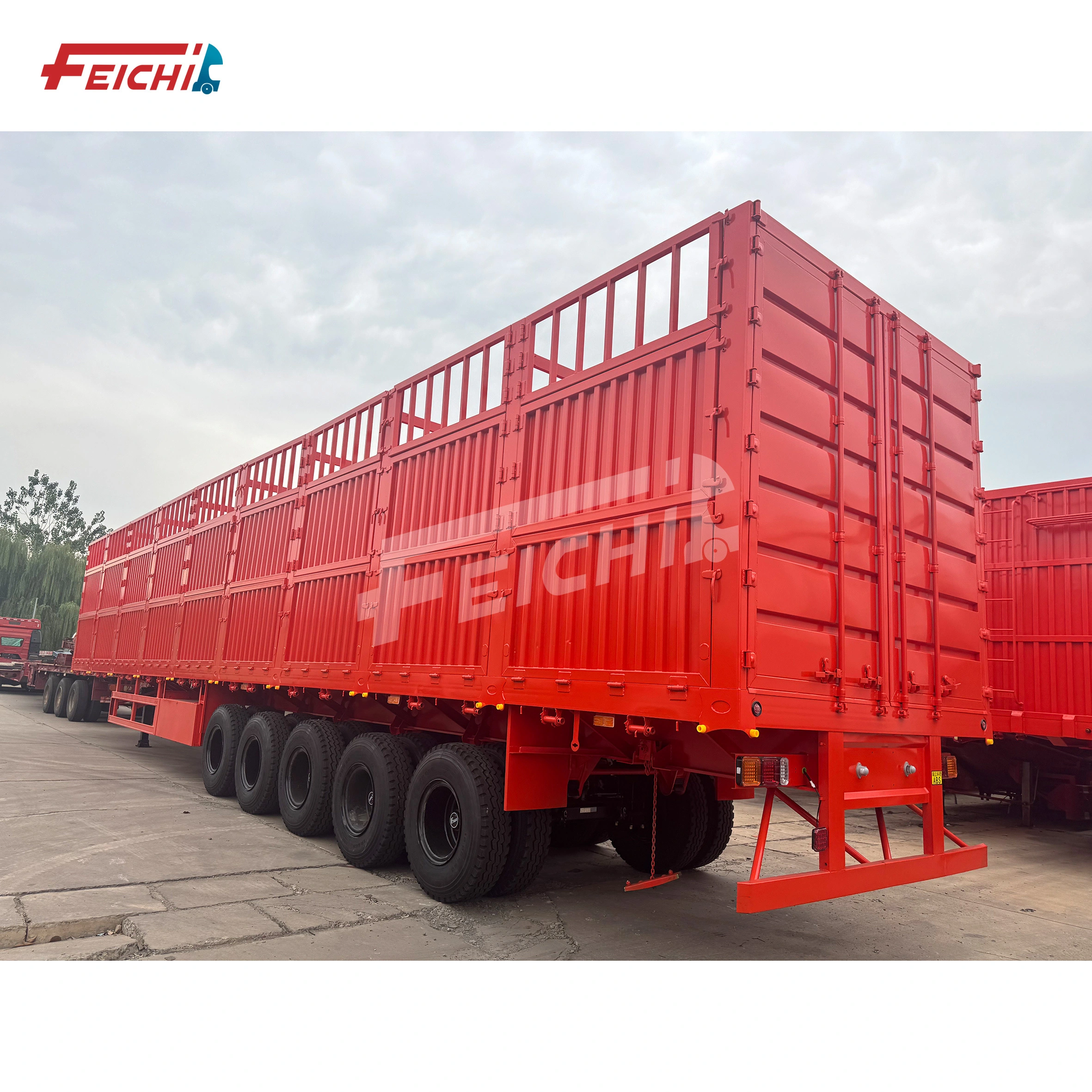 Fence Cargo Semi-Trailer 100 Tons High Performance 5 Axle Livestock/ Animal Transport Trailer 1