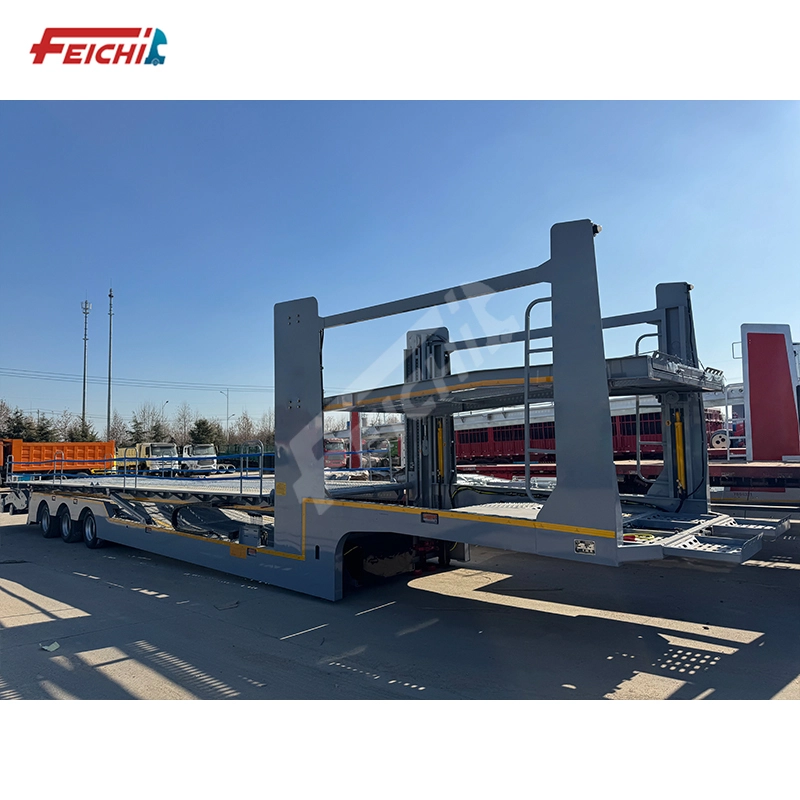Containerized Delivery Vehicle Trailer 3 Axles Steel Material Car Transporter Car Carrier Semi Trailer 1
