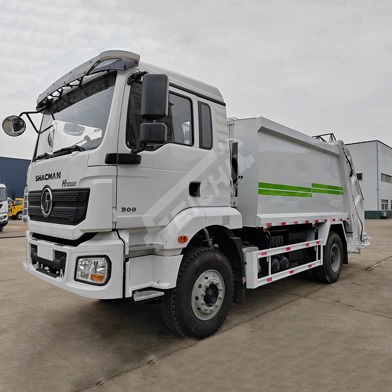 Shacman Garbage Pickup Truck Trash Truck Replaceable Tail Design Rubbish Hauling Truck 1