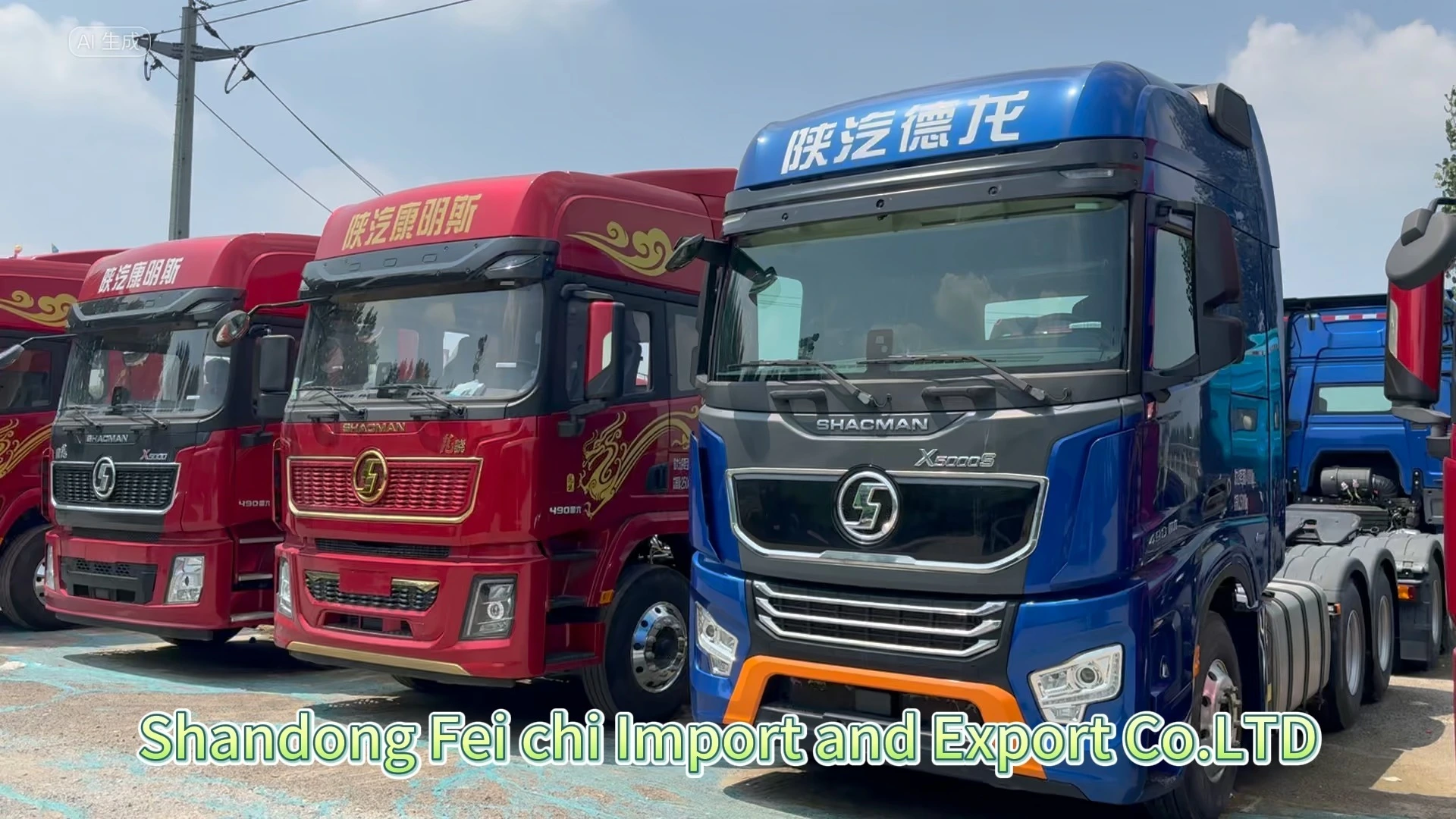 Shacman X5000S Tractor Head | Blue High-Recognition 490HP Cummins Engine 6X4 100-ton Intelligent Heavy-duty Tractor 1