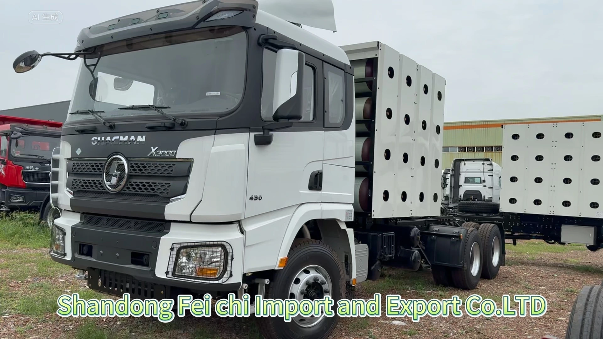 جرار شاكمان هيد أوزبكستان الخاص بالغاز الطبيعي المضغوط النظيف 6X4 جرار ثقيل للنقل لمسافات طويلة 1