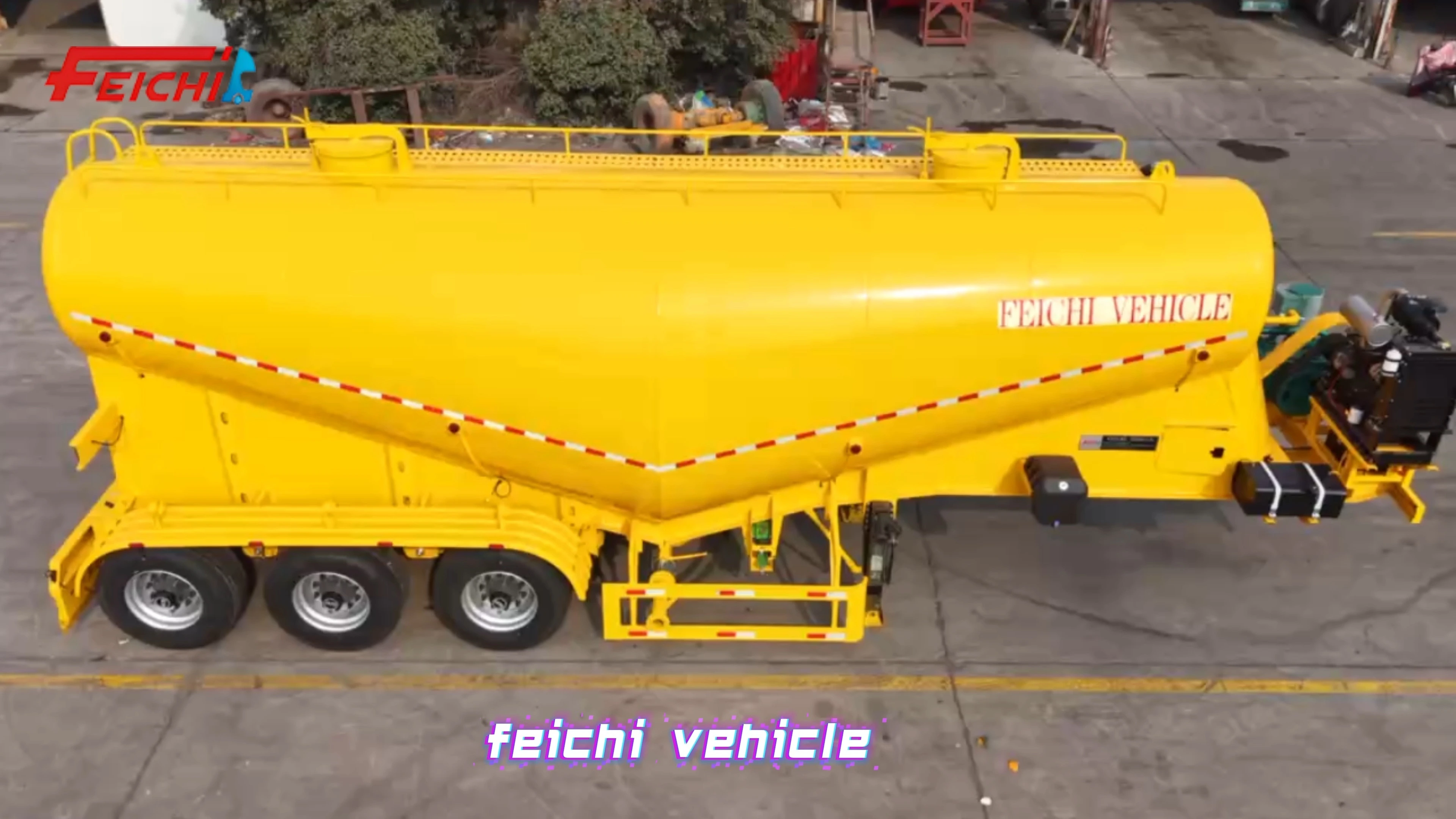 Bulk Powder Tanker Trailer 40 Ton Transport Fly Ash Flour Dry  Cement Tank Semi Trailer 1