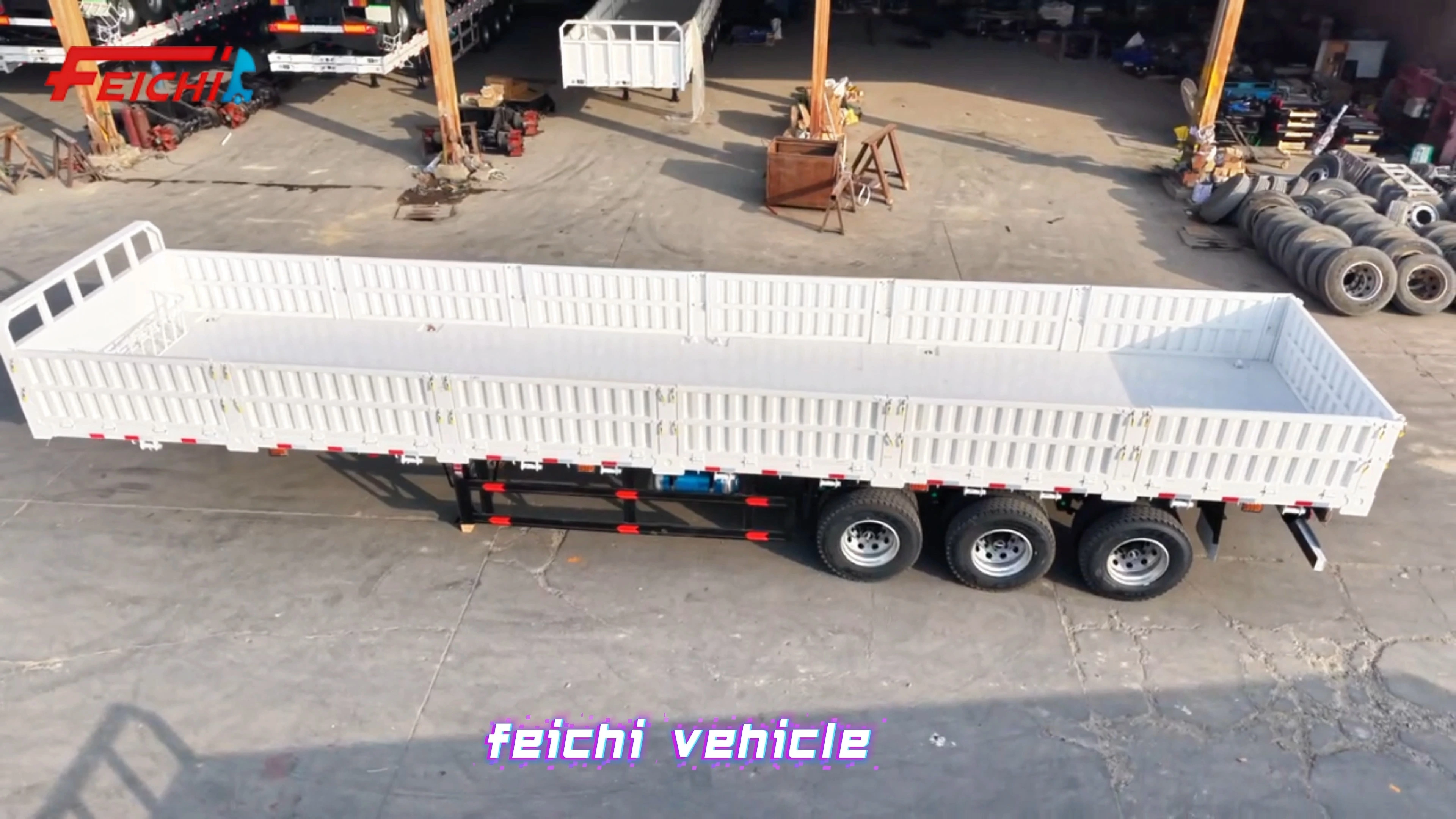 Sidewall Cargo Semi Trailer with Enclosed Side Wall Bulk Cargo Transport 1