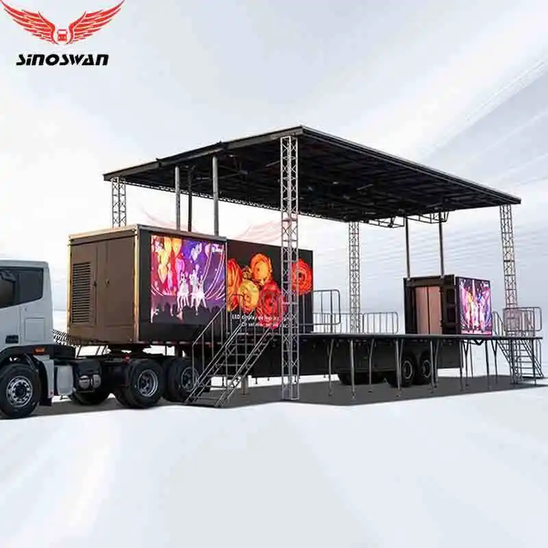 Mobile Stage Trailer Portable Stage on Trailer for Parades and Public Celebrations Solutions 2