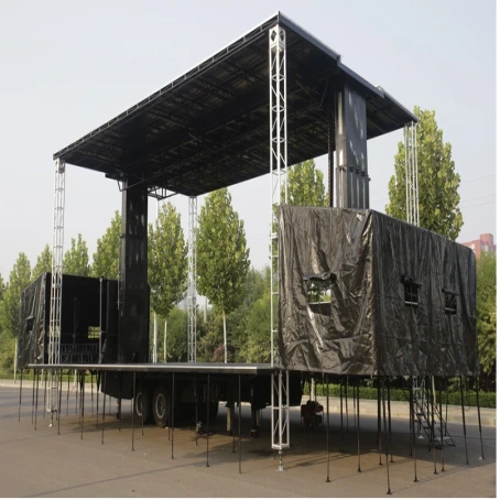 ST150 Mobile Hydraulic Stage Trailer - Outdoor Events LED Screen Light/Sound System 1