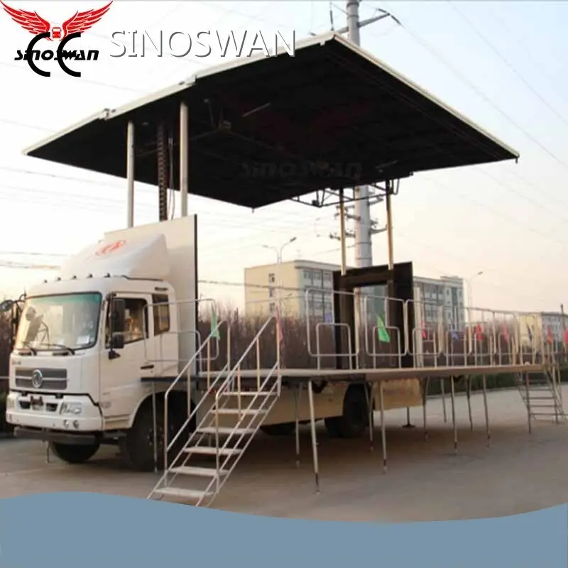 For Concerts and Music Festivals Hydraulic Stage Trailer by SINOSWAN 1