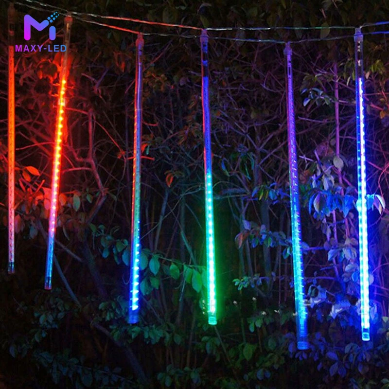 MAXY-LED Christmas Fairy Lights Led String Lights Meteor Shower Tube Outdoor Decoration Street Garland Halloween Party Lamp 1