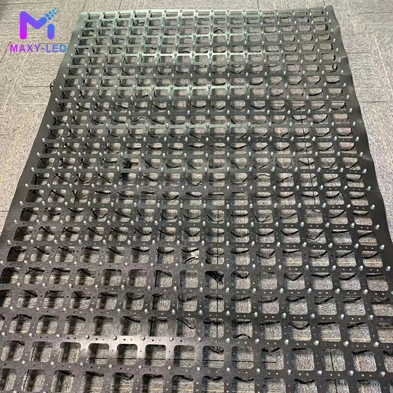 Pixel Pitch DC12V Full Color Flexible Transparent LED Matrix Mesh Display para sa Advertising/Stage Lighting 1