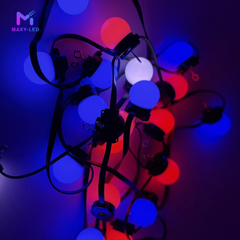 Led Round Ball Christmas Lights Vintage Patio Globe String Lights WS2811 DC12V IP68 1