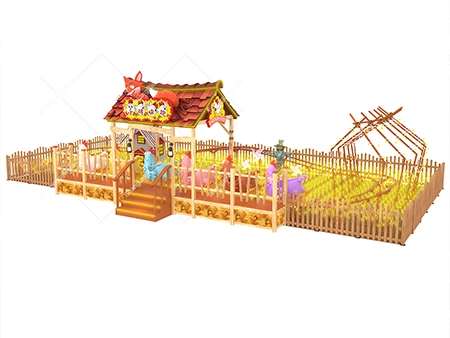 Kids Small Backyard Amusement Park Carnival Rides Amusement Park Equipment Chicken Run Coaster Rides 1