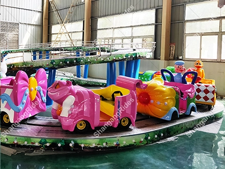 Shangang Rides Outdoor Mini Shuttle Car Ride Electric Rides on Train with Tracks 1