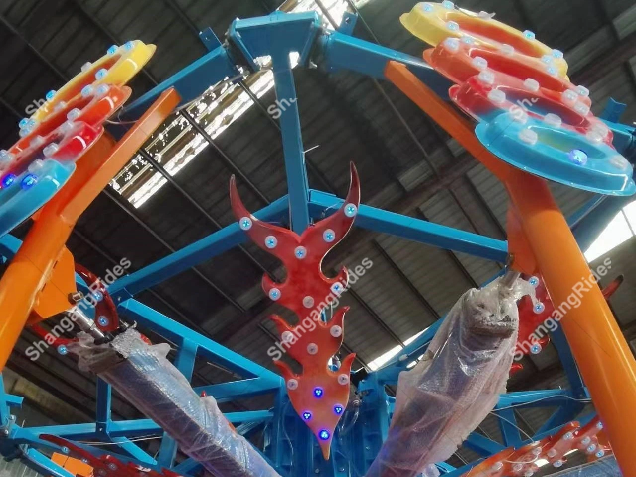Atracción de feria, diversión al aire libre, paseos mecánicos, diversión de tiro aéreo, paseos en espiral de Shangang Ride 1