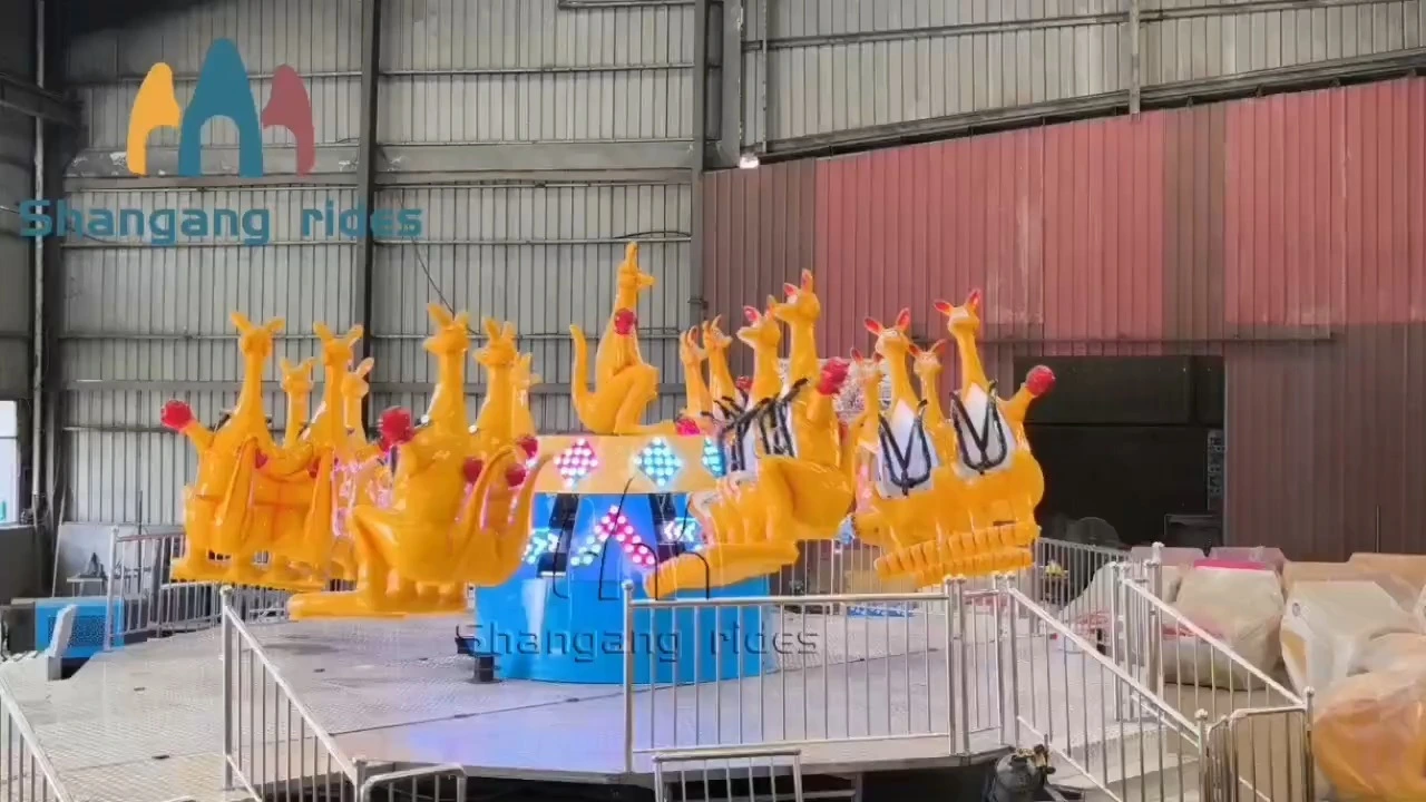 Happy kangaroo jump on trailer 1