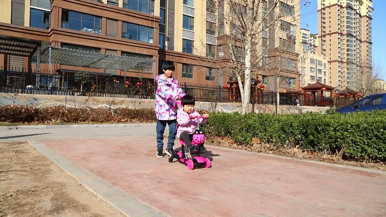 Factory Wholesale 3-Wheel Electric Kick Scooter for Kids Adjustable Height with Removable Seat PU Wheel Material 1