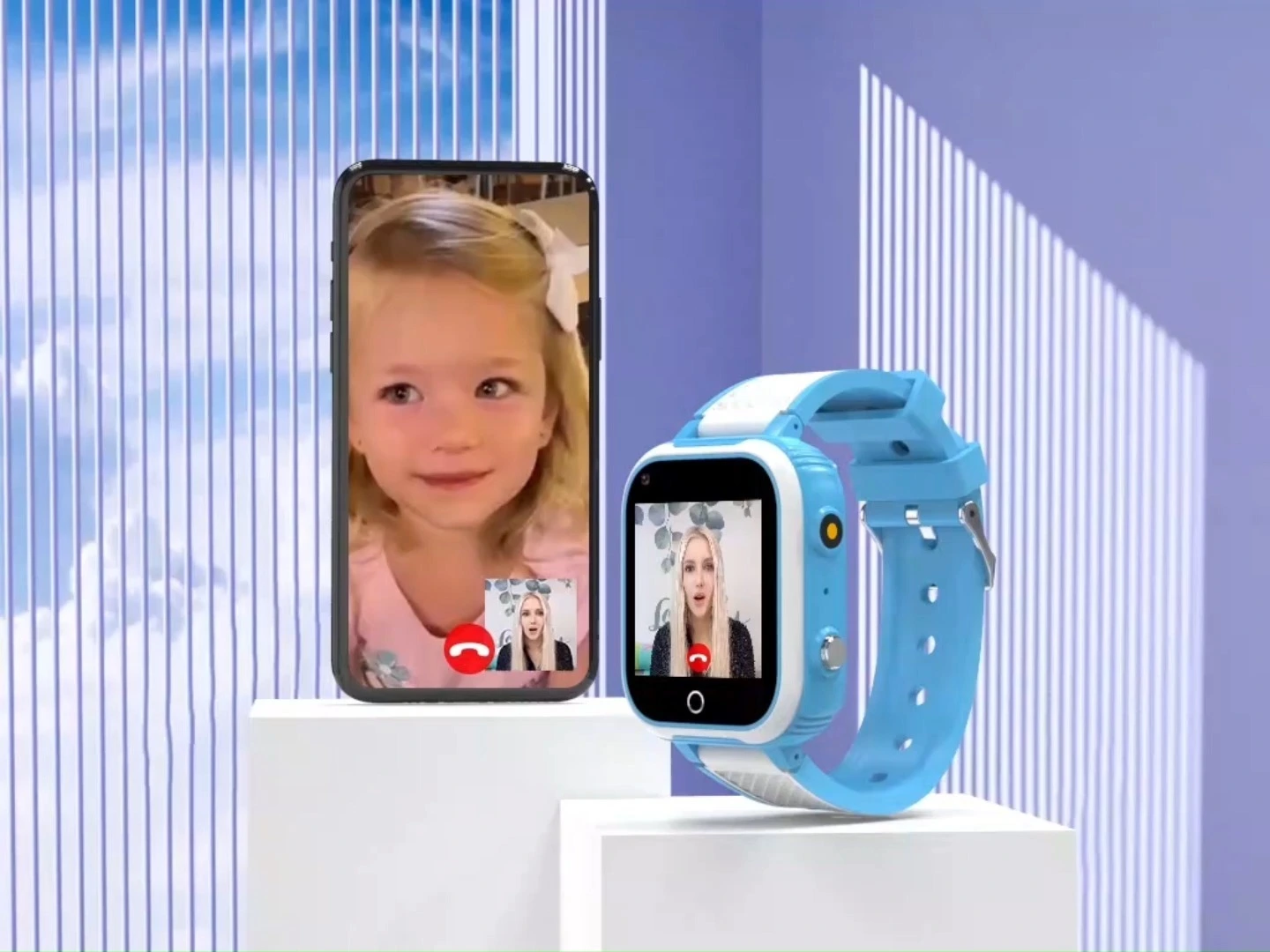 4G Smart Watch SIM Card SOS Video Call Wifi LBS Location Tracker Waterproof Kids Smartwatch 1