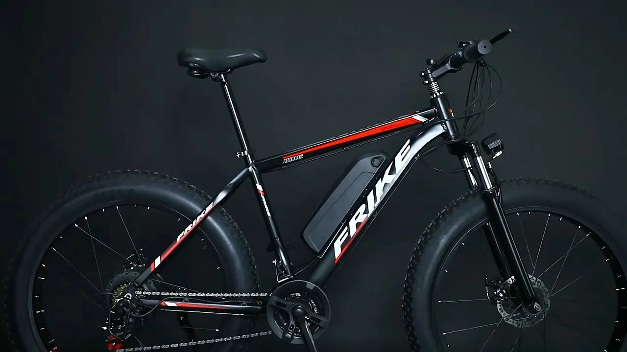 FRIKE Clearance 26inch Fat Tire Electric Bicycle Electric Bike 1000w Electric Bicycle for Adults with Urban Climbing Cycling 1
