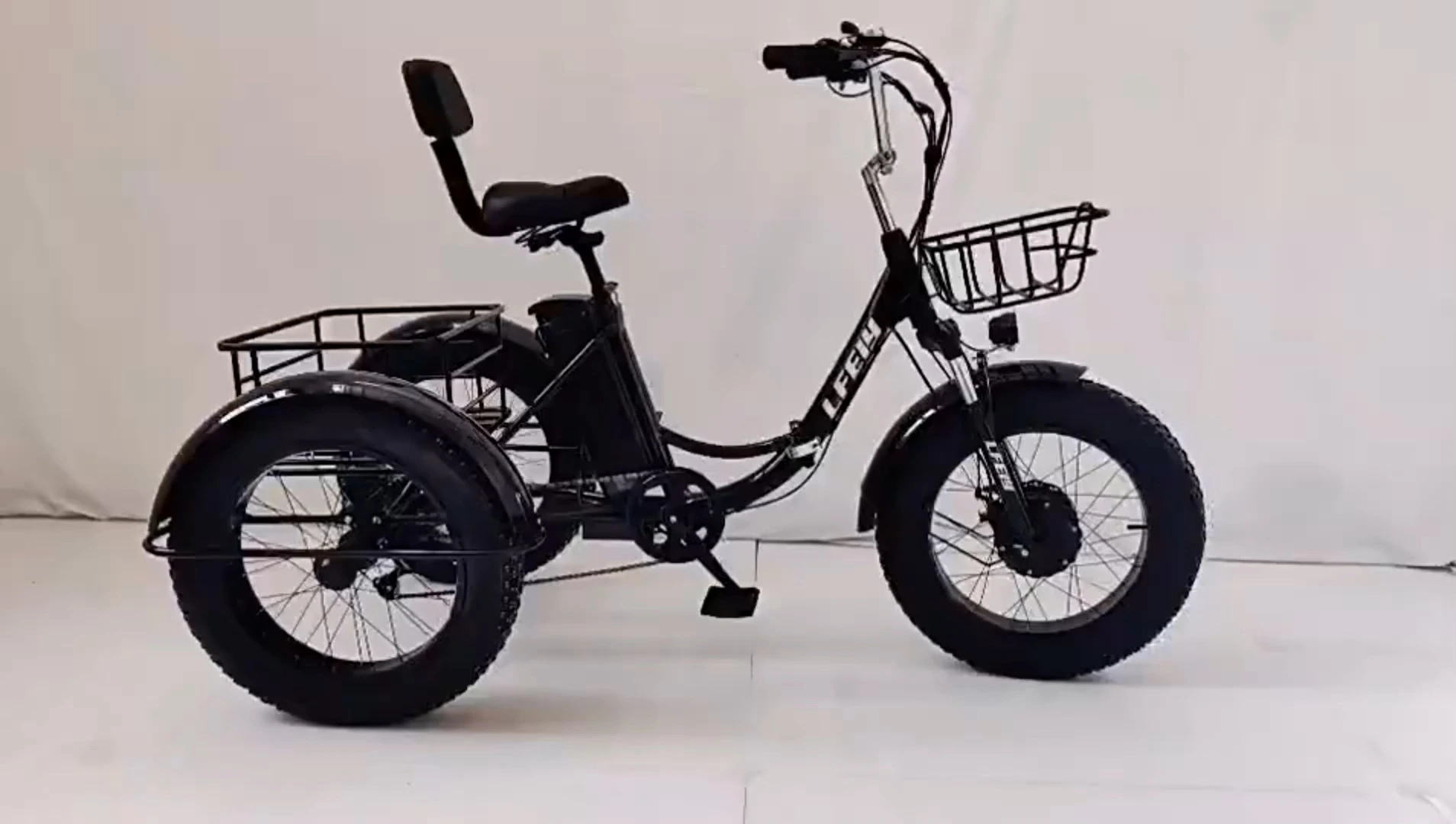 750w Motor Fat Tire Three-wheeler Electric E Trike Cargo Bike Tricycles 3 Wheel Pedal Electric Tricycles for Adults 1