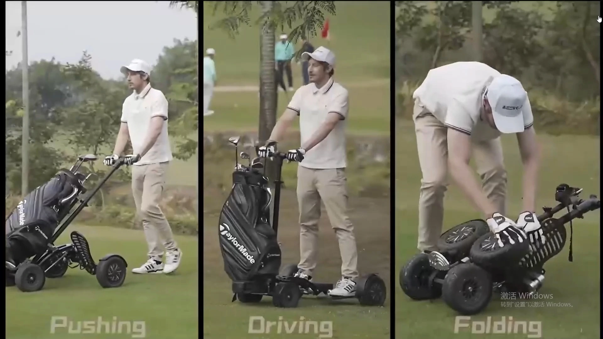 Aluminium Mini Folding Golf Electric Trolley Foldable Push Cart Lightweight Golf Scooter for Sale 1