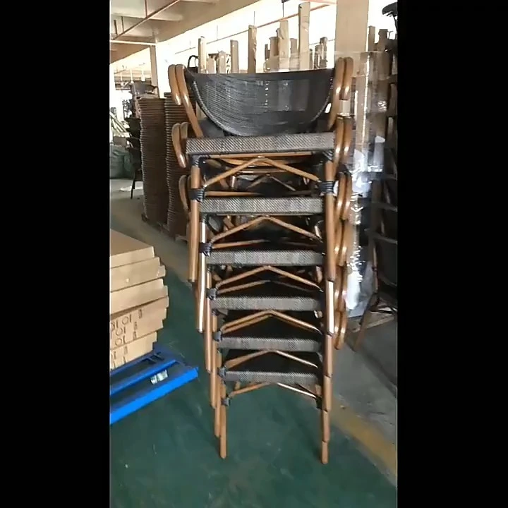 Contemporary Style Modern Aluminum Metal Garden Yard Rattan Chair Contemporary Design Wood Kitchen Outdoor Patio Furniture 1