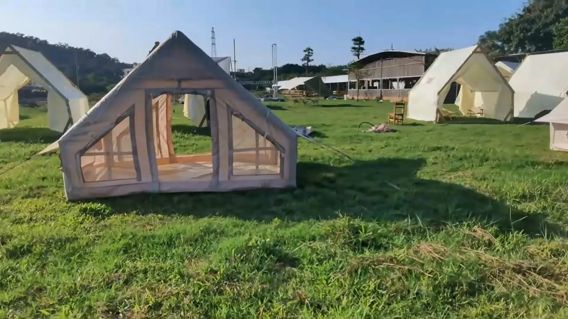 Luxury 6.3-square-meter Waterproof Oxford Canvas Air Tent Factory Direct Sale for Outdoor Camping & Party 1