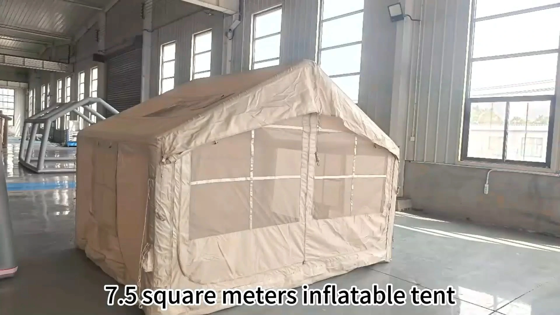 Newly Designed Triangular Waterproof and Windproof Camping Inflatable Tent Portable Oxford Fabric for Family Travel 1