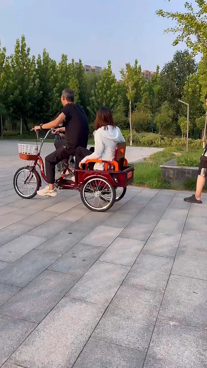 DomeRide DR-Mpedal 6-Speed Steel Frame Pedal-Powered Elderly Tricycle with Aluminum Alloy Rims 24 Wheels 150kg Load Capacity 1