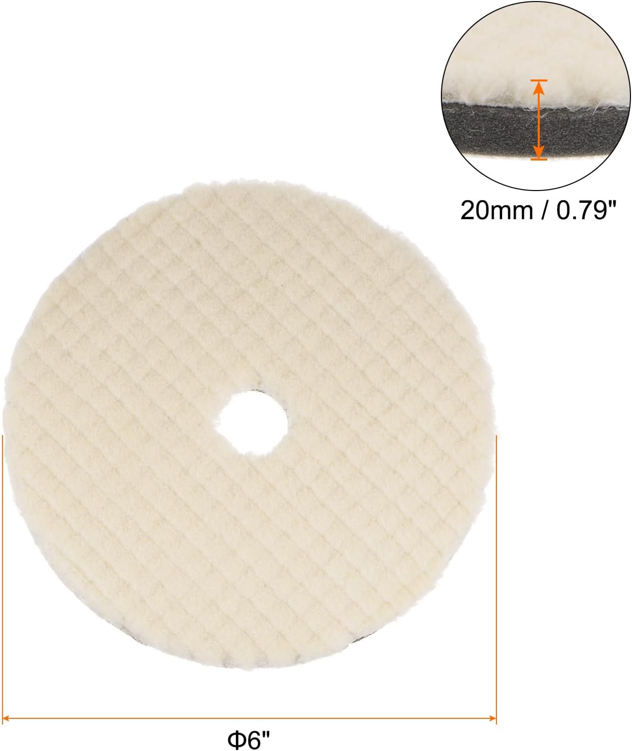Meilleurs tampons de polissage, face pour plaque de support 6 pouces 150 mm, tampons éponge de polissage, kit de tampons de polissage de coupe 3