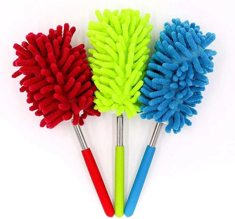 Best 3 Pack Retractable Microfiber Hand Duster Retractable Bendable Microfiber Dusting Brush Company - Tekway 1