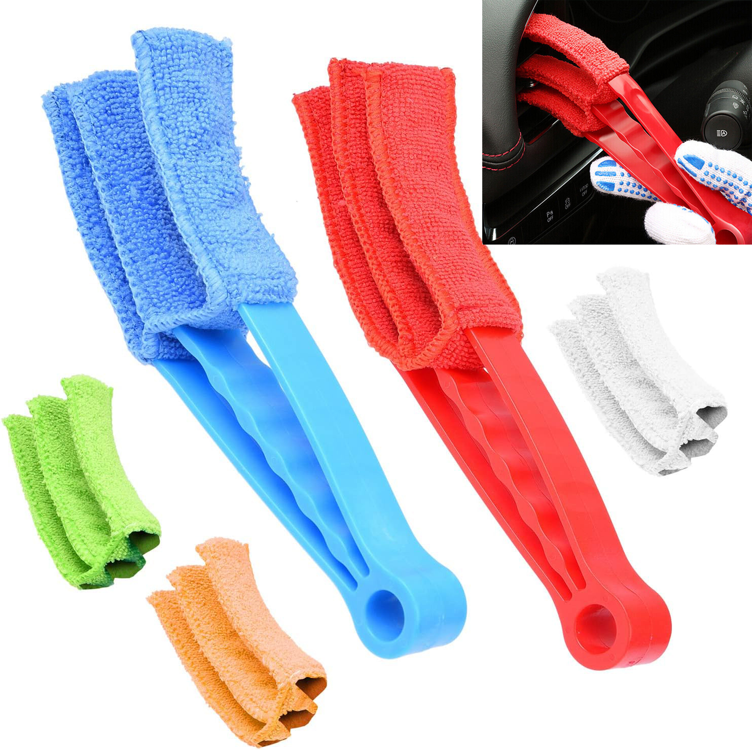 Ensemble de 25 brosses de finition pour voiture, utilisables avec une polisseuse à double tête et des brosses de finition pour voiture 2