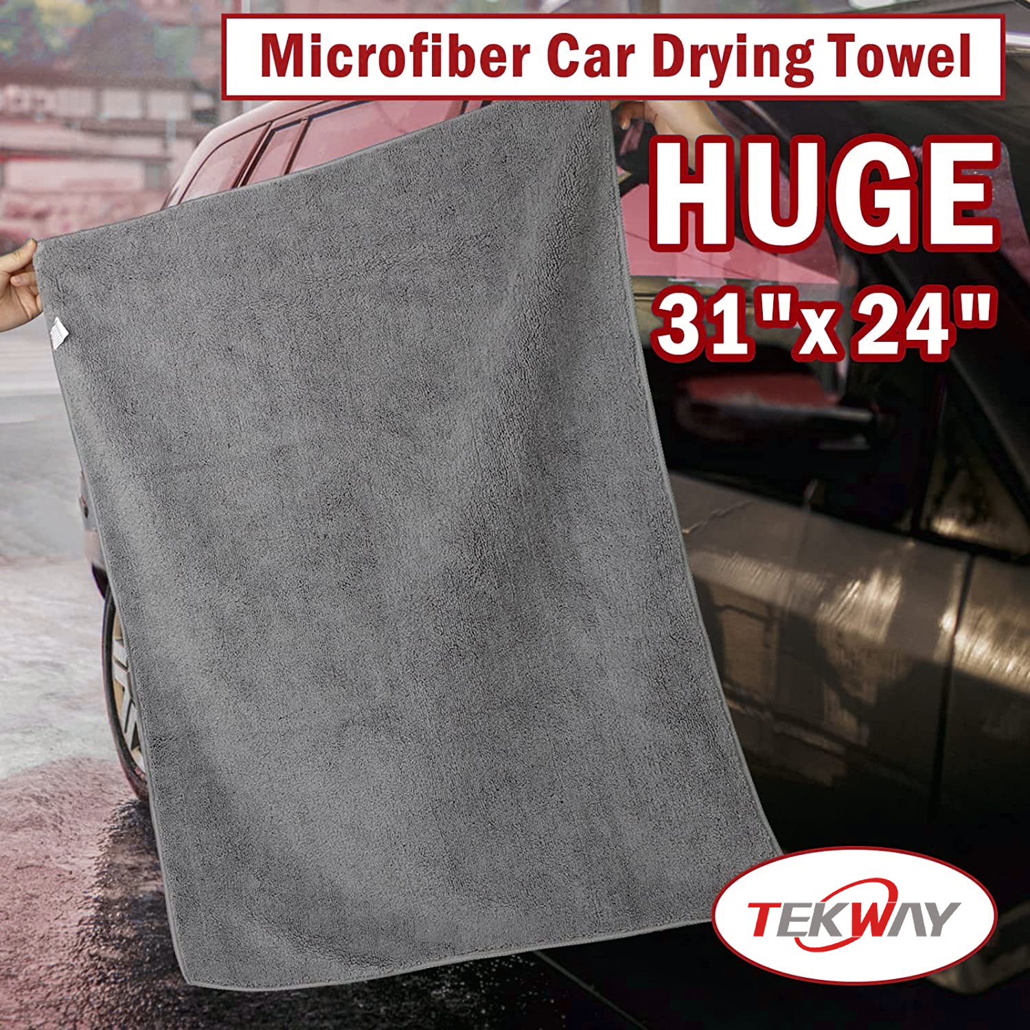 Best Professional large microfiber car wash and drying towel, highly absorbent and lint-free Company - Tekway 3
