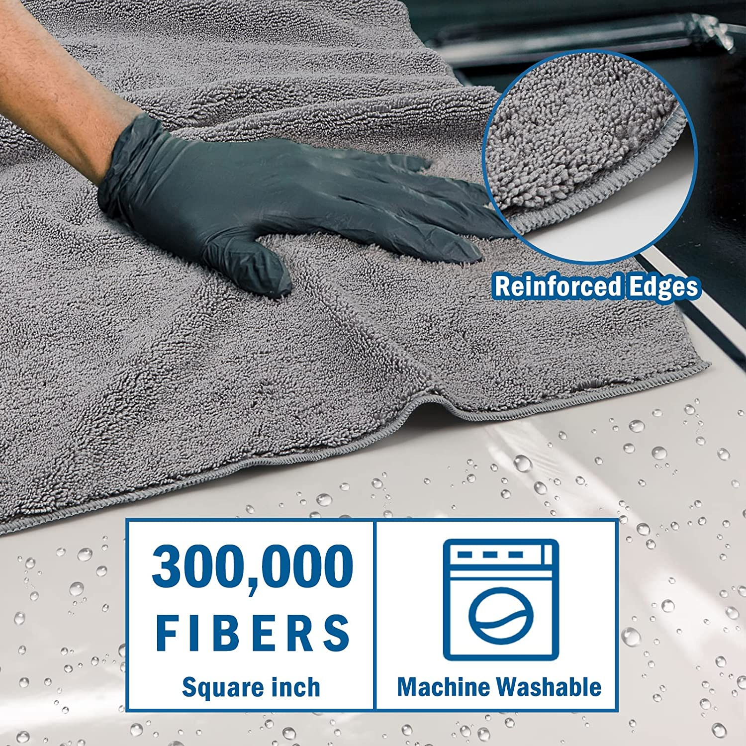Best Professional large microfiber car wash and drying towel, highly absorbent and lint-free Company - Tekway 5