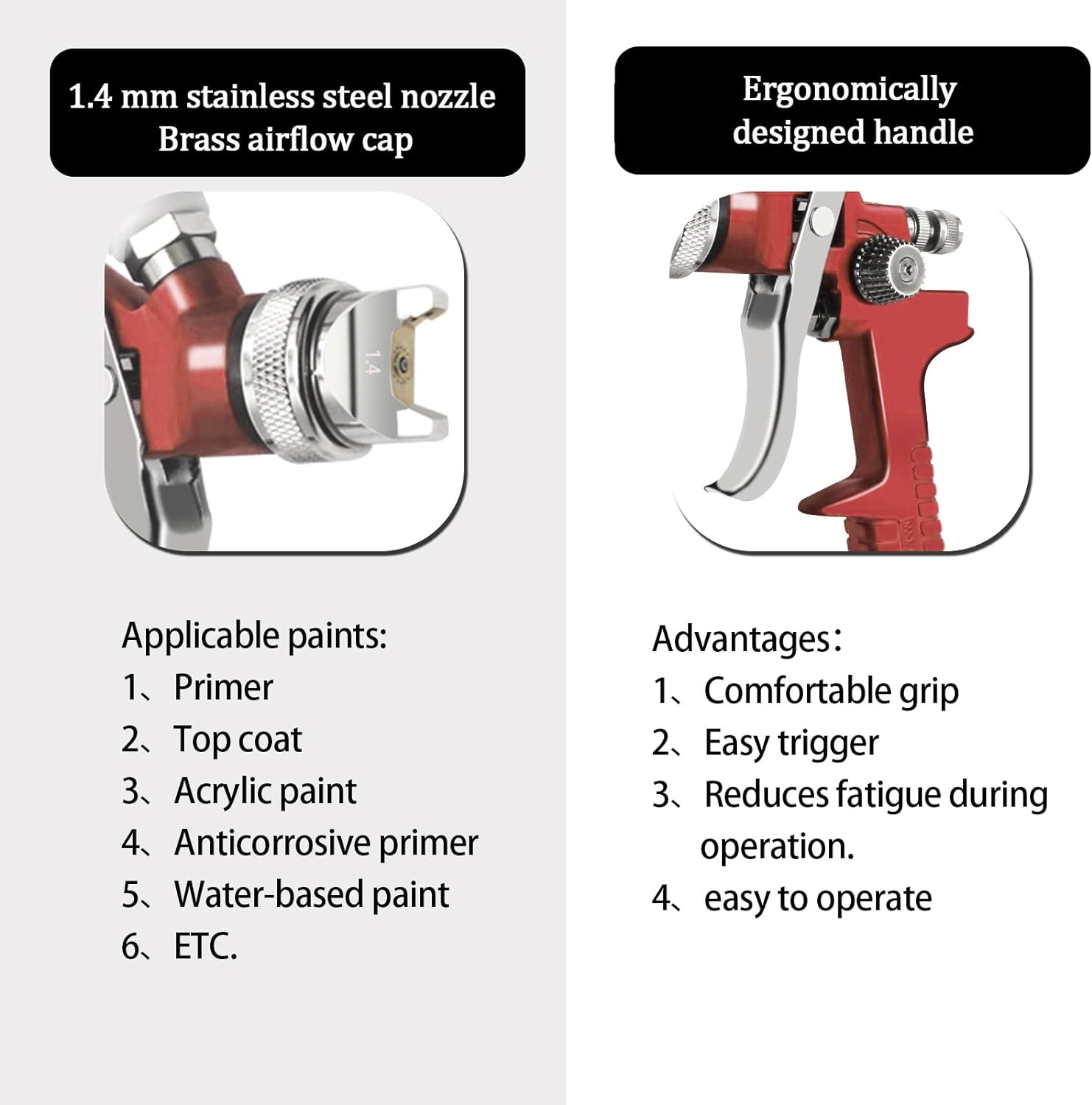 Best TEKWAY Spray Gun 600CC Capacity, with 1.4mm Nozzle Professional Air Paint Sprayer Spray Guns Company - Tekway 2