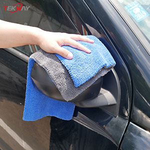 Tekway Highly Absorbent Car Wash Towels 600gsm coral fleece car towel cleaning cloth Drying Towel (grey blue) 11