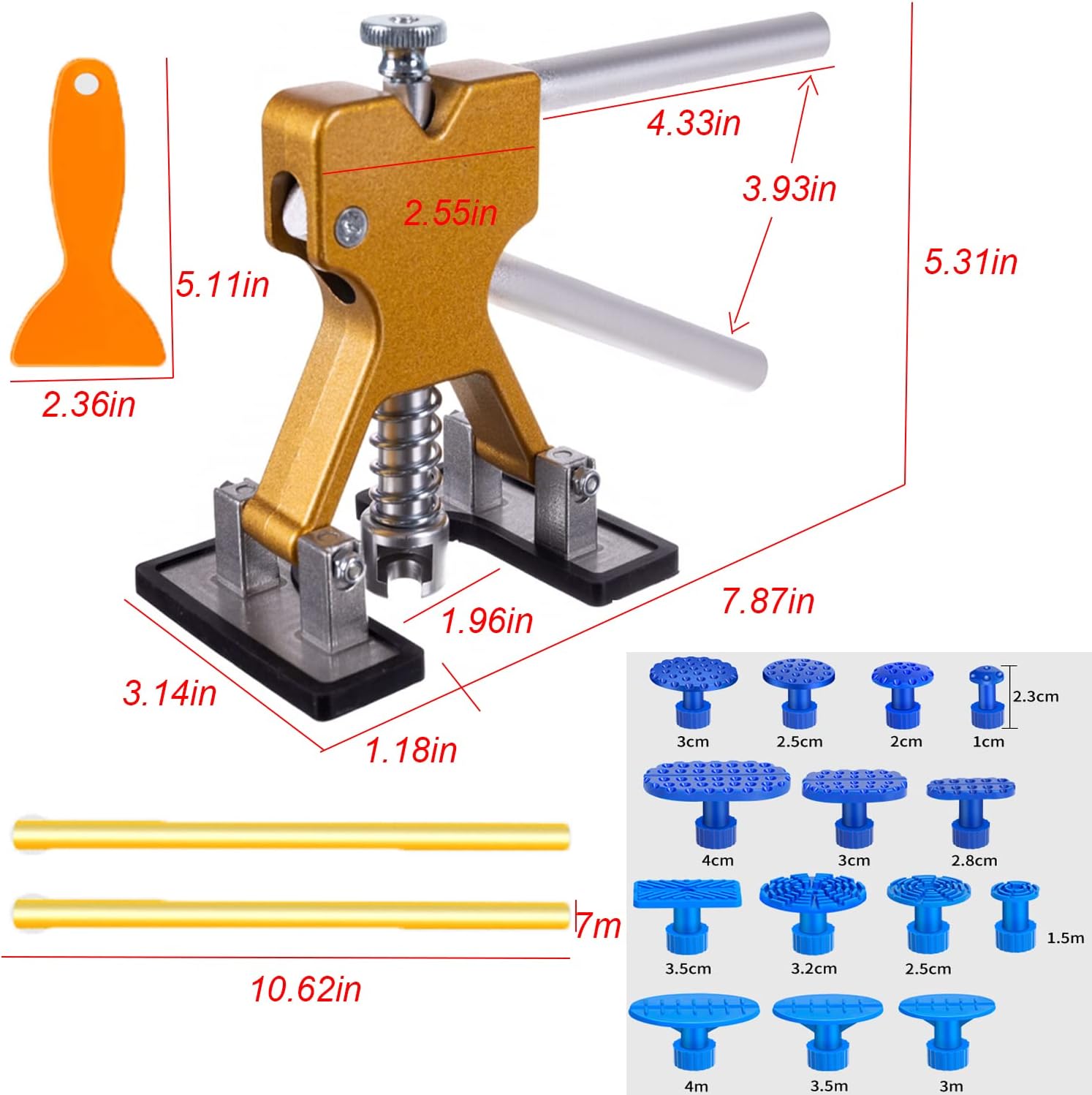 Best Dent Removal Kit Tools Car Dent Remover Car Body Dent Repair Tool Kit Company - Tekway 6