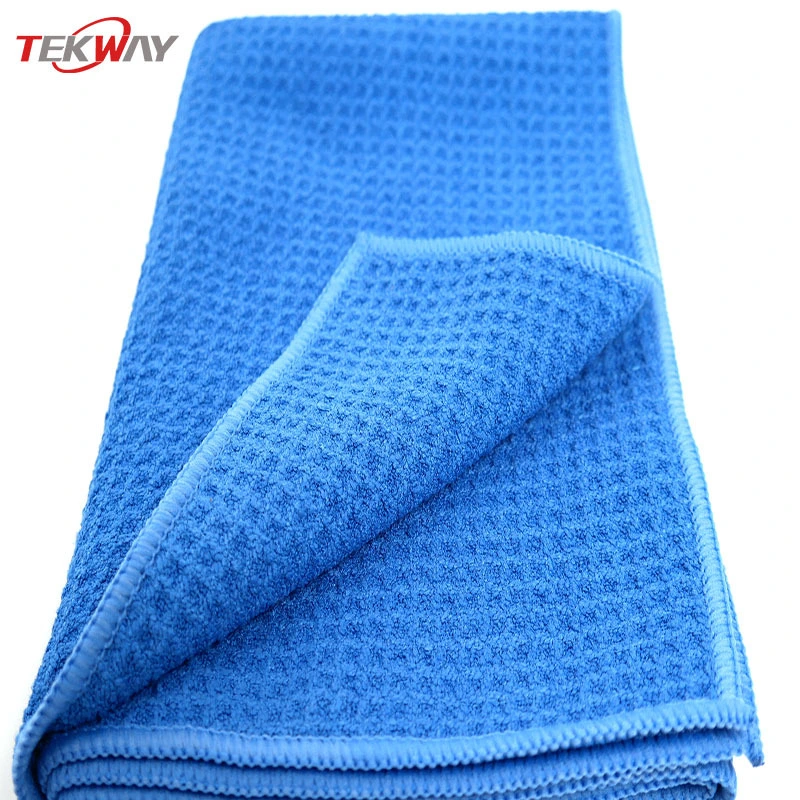 Tekway 40*30Microfiber waffle towel quick dry detailing waffle weave 300gsm microfibre car cleaning towels 1