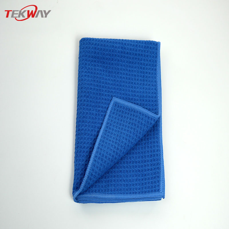 Tekway 40*30Microfiber waffle towel quick dry detailing waffle weave 300gsm microfibre car cleaning towels 3