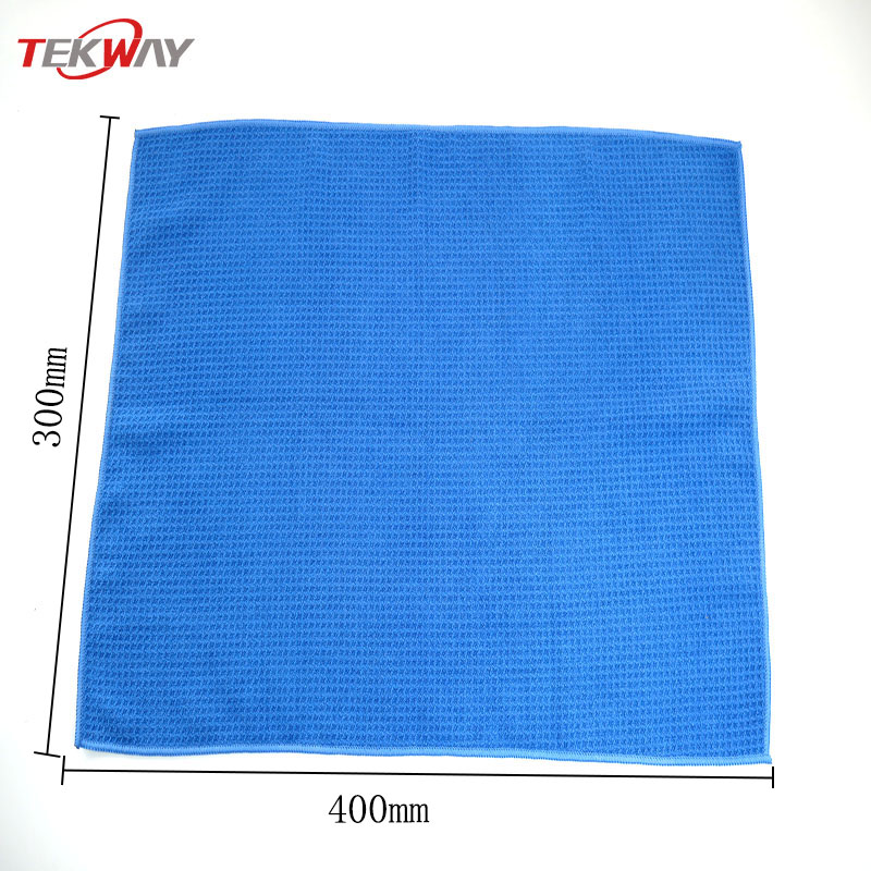 Tekway 40*30Microfiber waffle towel quick dry detailing waffle weave 300gsm microfibre car cleaning towels 16