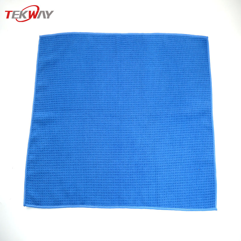 Tekway 40*30Microfiber waffle towel quick dry detailing waffle weave 300gsm microfibre car cleaning towels 2
