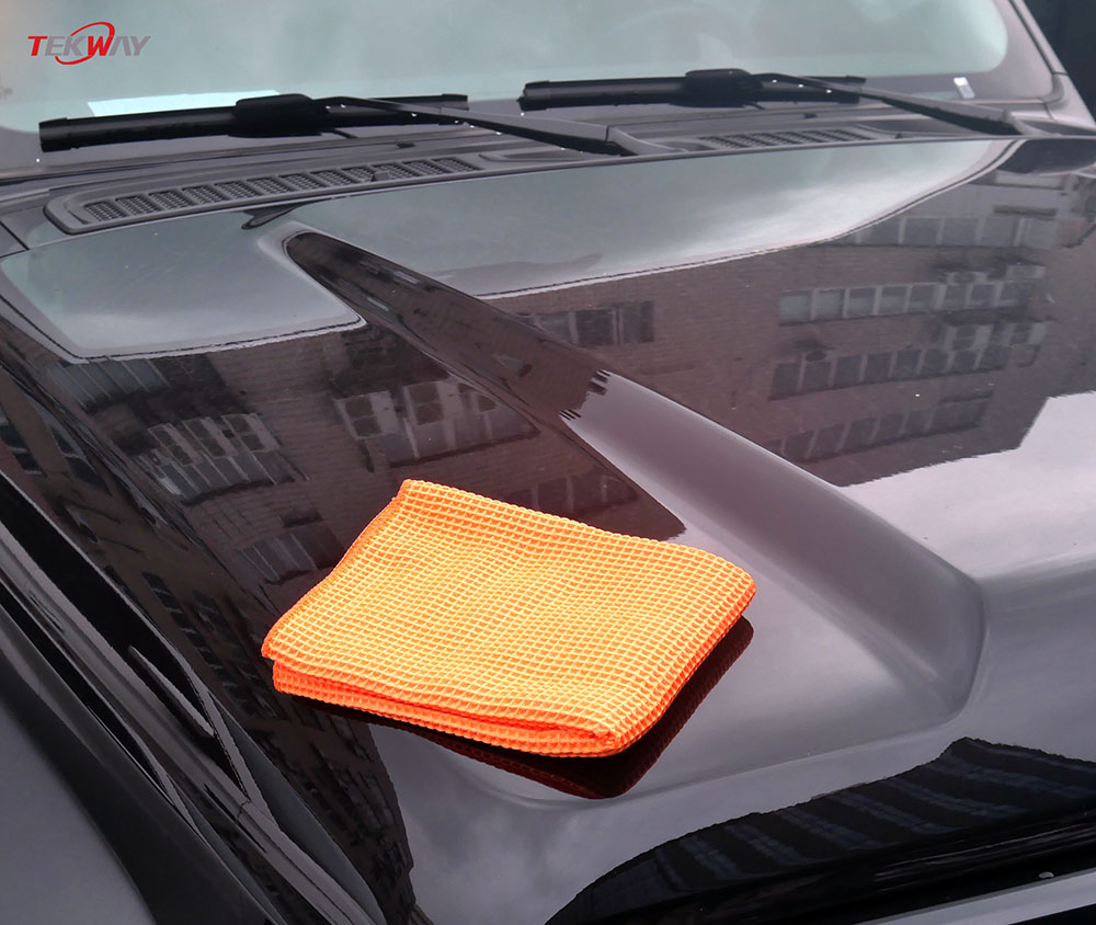 Tekway 40*30Microfiber waffle towel quick dry detailing waffle weave 300gsm microfibre car cleaning towels 13