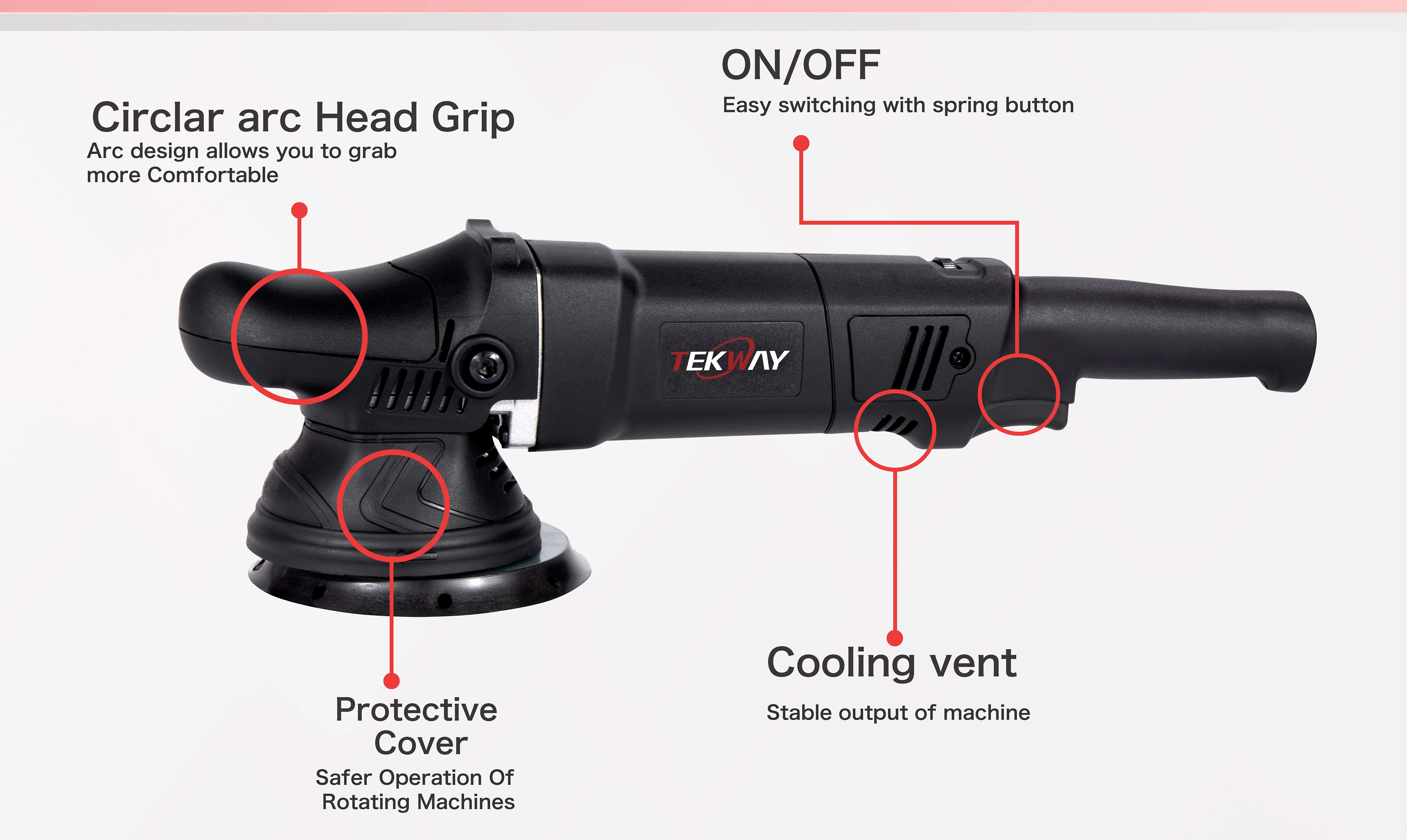 Best Dual Action Polisher 6-Inch, 21mm Long-Throw Orbital Buffer Polisher for Car Detailing, Variable Speed DA Polisher 8