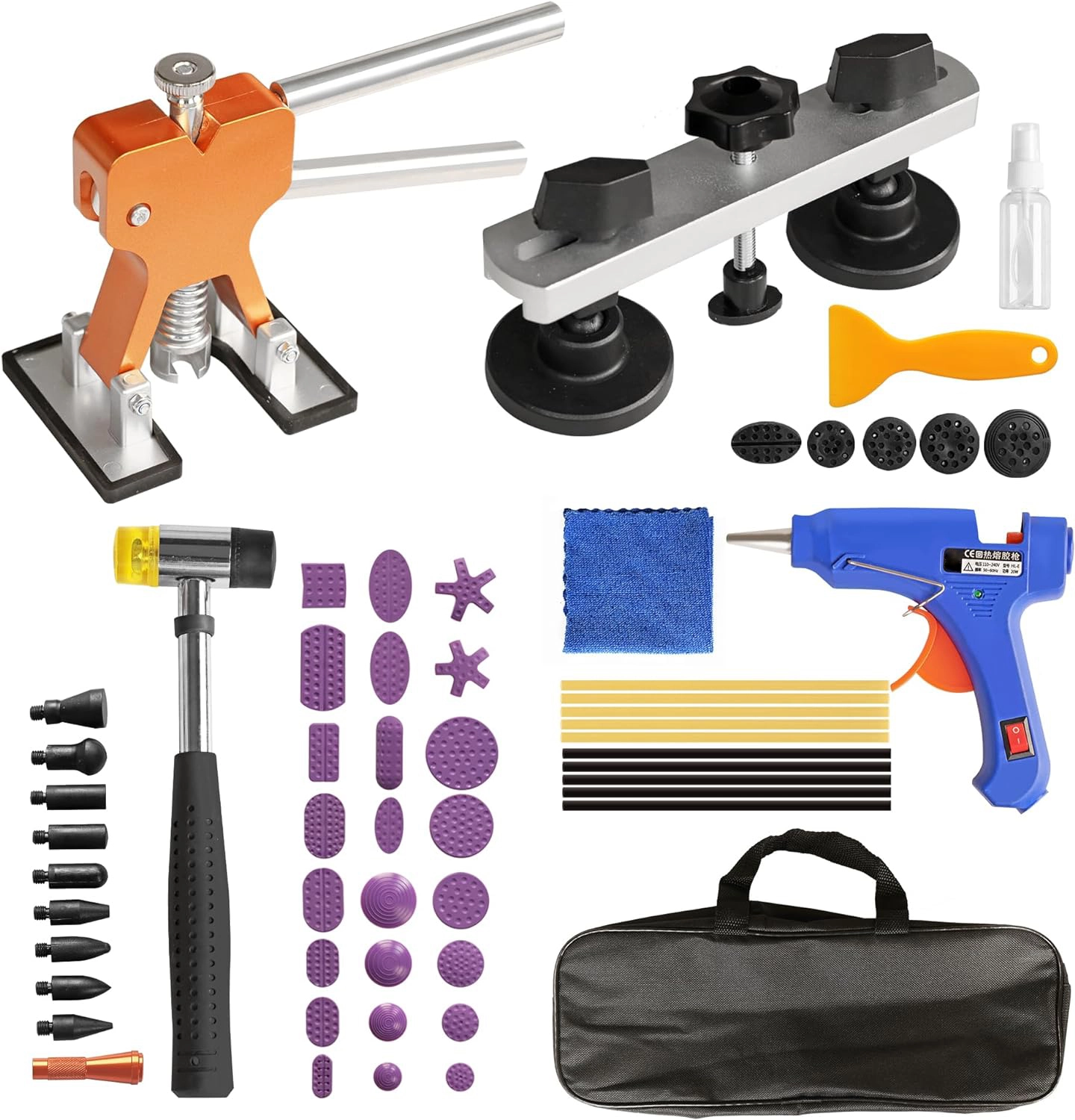 Car Dent Puller Automotive Body Suction Cup Paintless Repair Tools Kit Auto 55pcs Dent Removal Tool Kits For Car 1