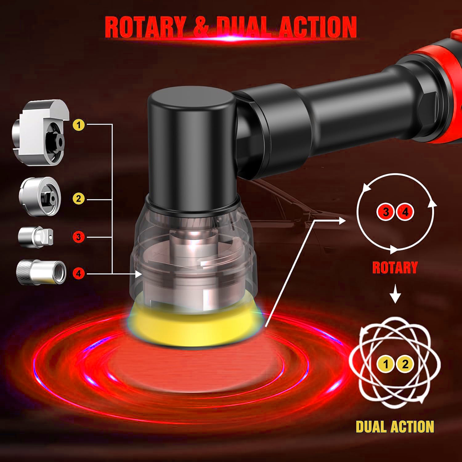 Quality Mini Car Polisher, Cordless Orbital Buffer with 2 Batteries Pads Kit Manufacturer | Tekway 6