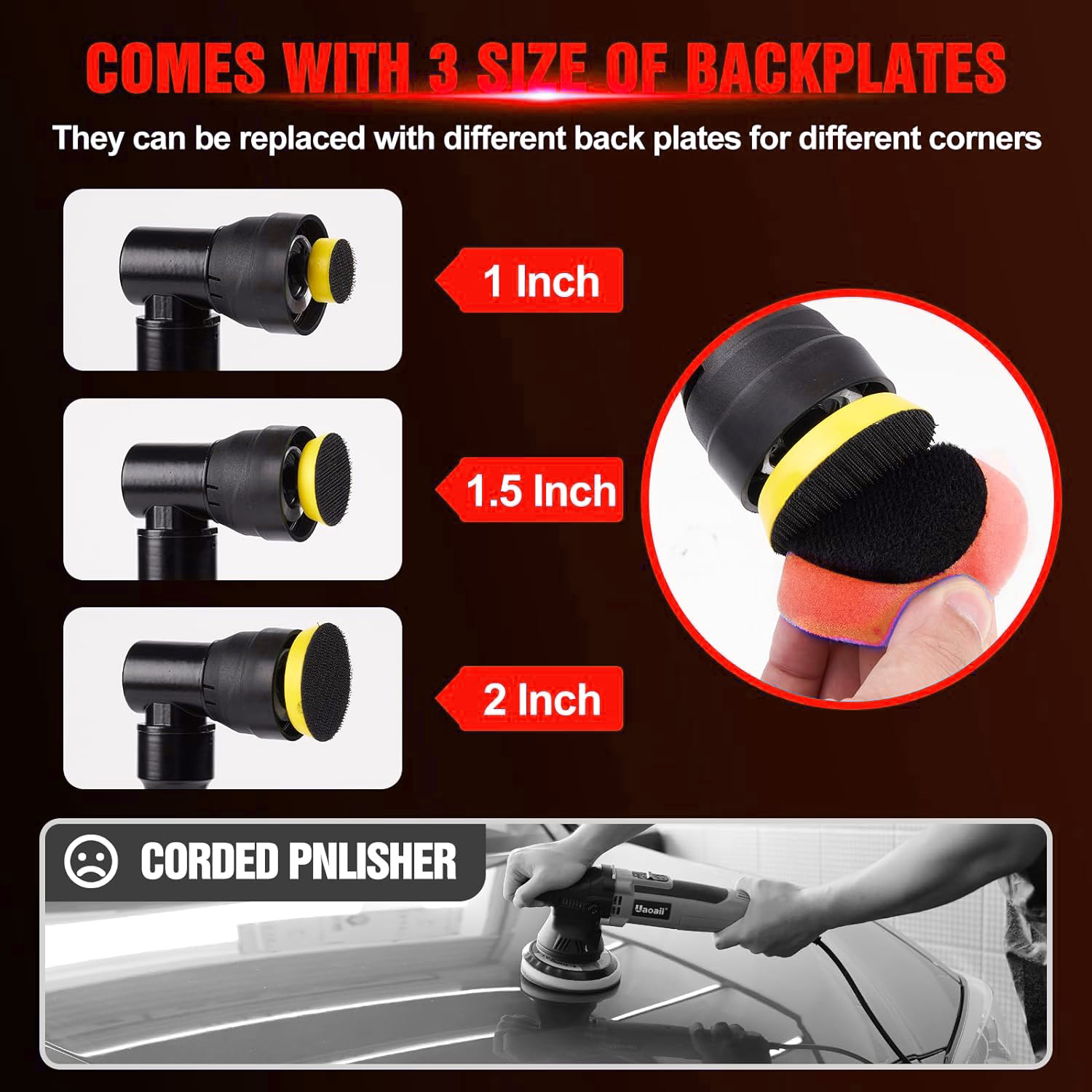 Quality Mini Car Polisher, Cordless Orbital Buffer with 2 Batteries Pads Kit Manufacturer | Tekway 7