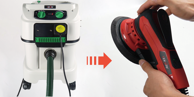 صنفرة تشطيب عالية الجودة، صنفرة مدارية عشوائية بدون فرشاة، قوية ٣٥٠ واط ومنخفضة الاهتزاز | تيك واي 11