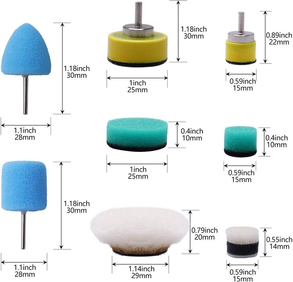 Best Mini Buffing Polishing Pads Tight Area Detailing Polishing Waxing and Sealing Glaze Company - Tekway 2