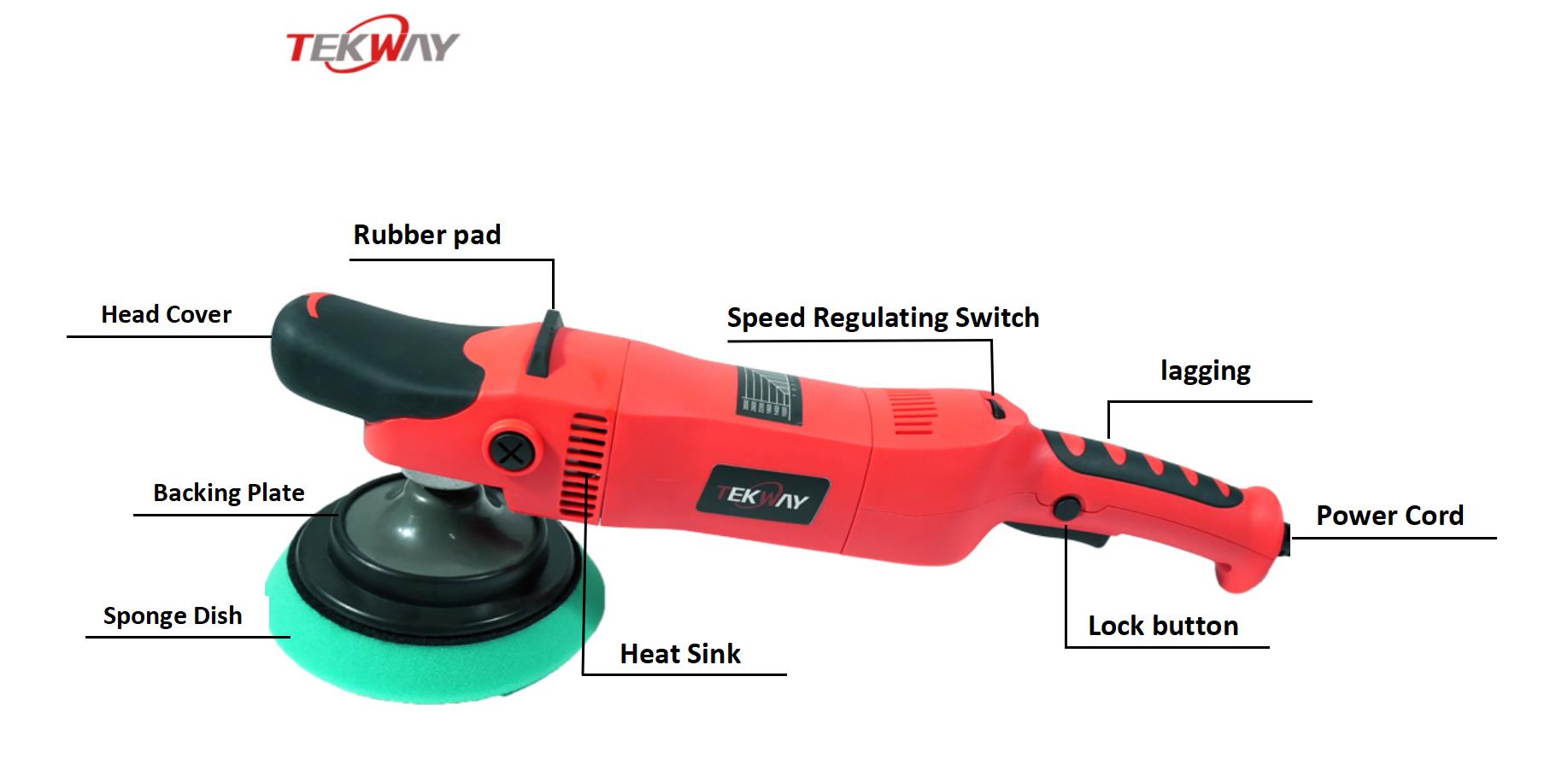 TEKWAY portable 900W car polishing machine Mga Power Tool 12V dual action polisher electric rotary polisher factory 14